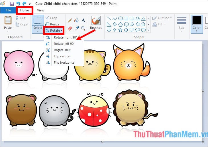 Instructions on how to use Paint in Windows Picture 19