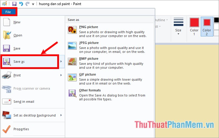 Instructions on how to use Paint in Windows Picture 37