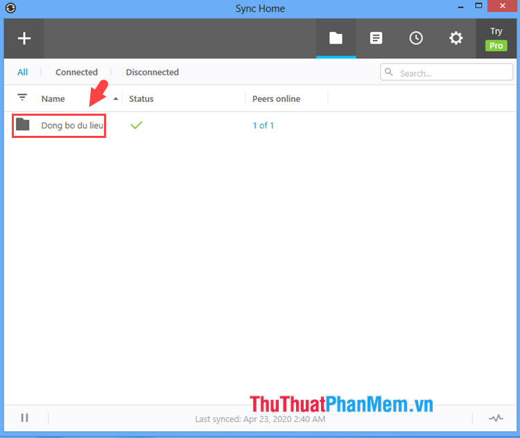 Instructions on how to use Resilio Sync to sync data on Windows Picture 11