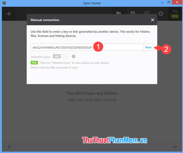 Instructions on how to use Resilio Sync to sync data on Windows Picture 9