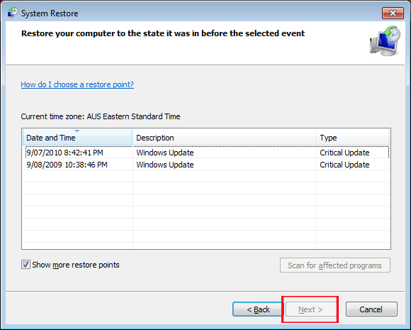 Instructions on how to use System Restore on Windows Picture 2