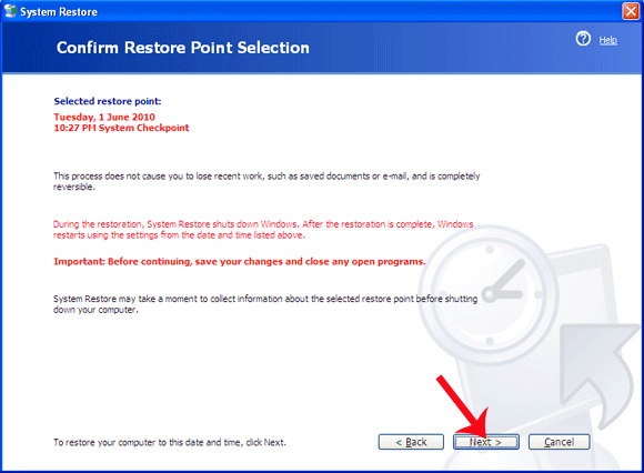 Instructions on how to use System Restore on Windows Picture 7