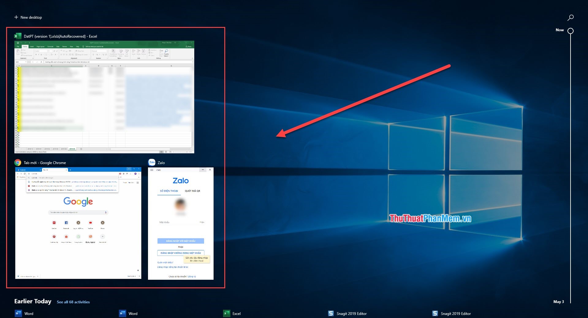 Instructions on how to use the Timeline feature on Windows 10 Picture 5