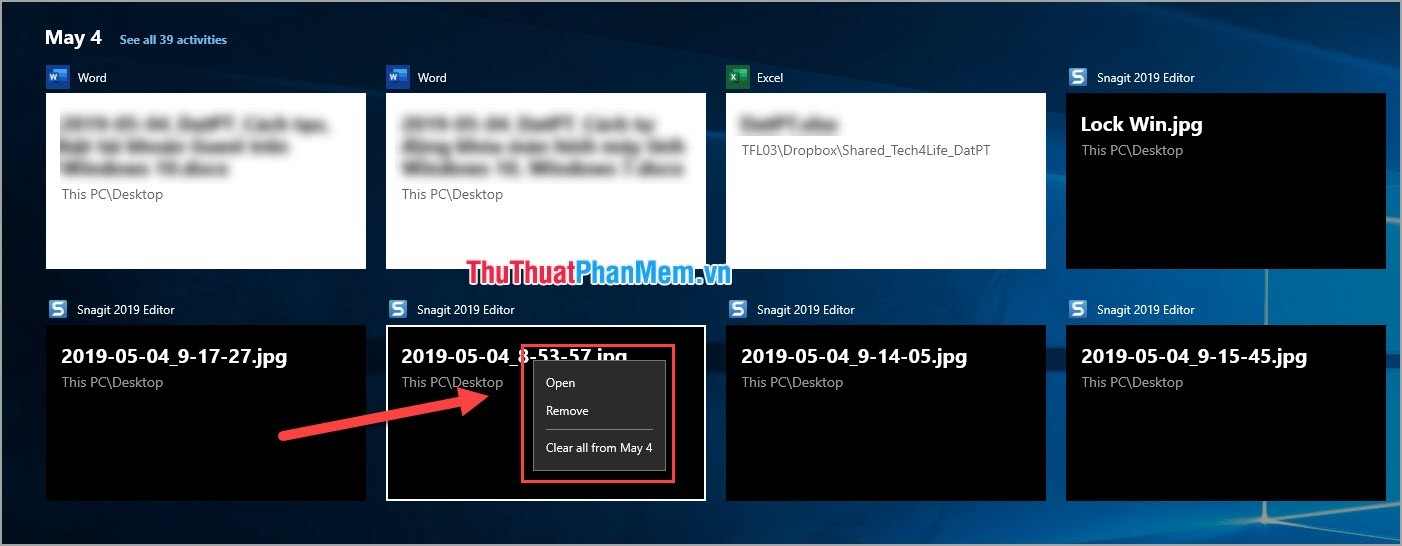 Instructions on how to use the Timeline feature on Windows 10 Picture 7