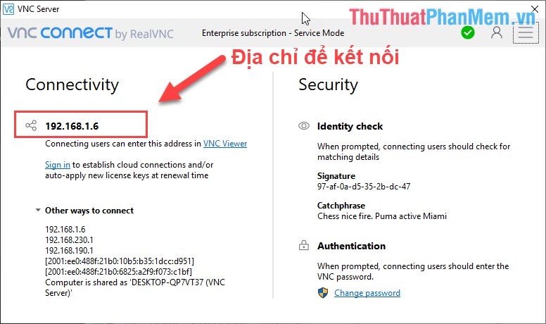 Instructions on how to use VNC Viewer software Picture 6