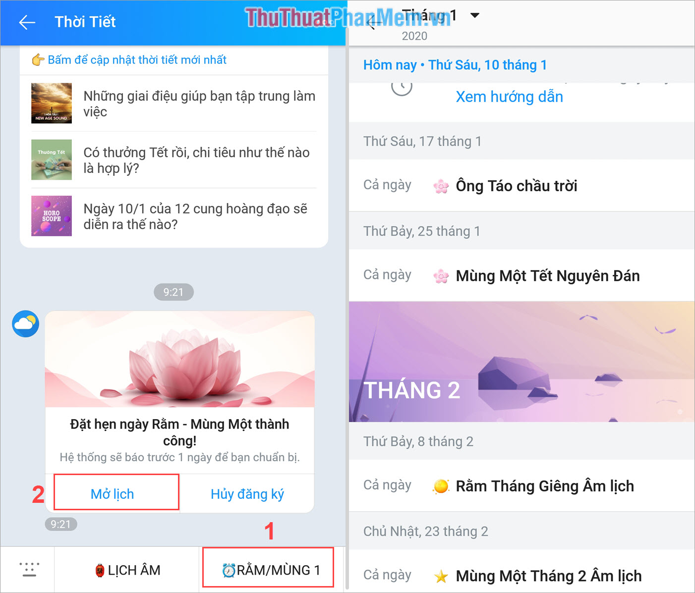 Instructions on how to view Lunar Calendar on Zalo Picture 5