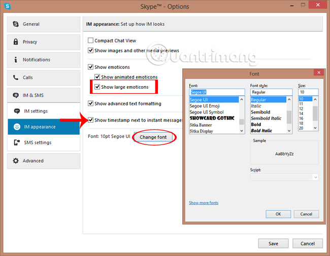 Instructions on how to write style letters on Skype Picture 12