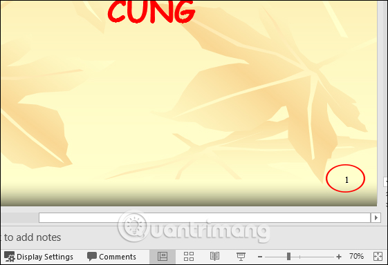 Instructions on page numbering on PowerPoint Picture 3