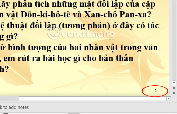 Instructions on page numbering on PowerPoint Picture 4