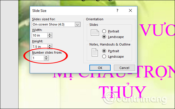Instructions on page numbering on PowerPoint Picture 7