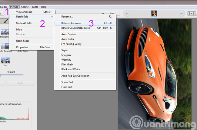 Instructions to add watermark, rotate, flip photos with Picasa Picture 8