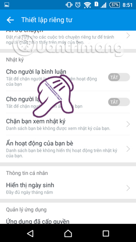 Instructions to block friends from viewing logs on Zalo Picture 5