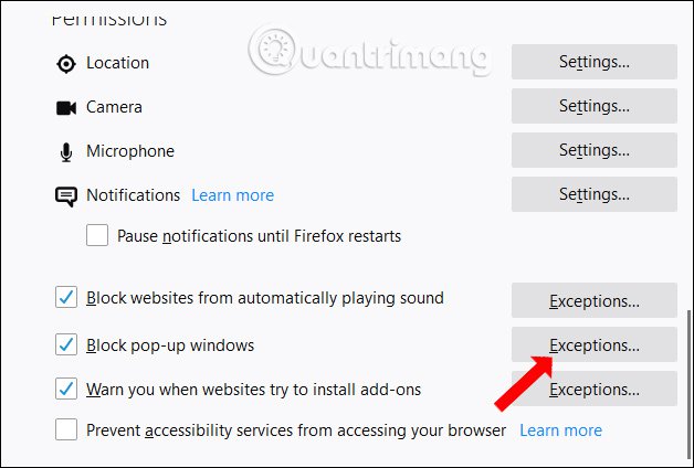 Instructions to block pop-ups in all browsers Picture 13