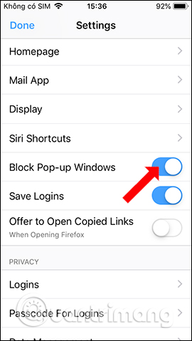 Instructions to block pop-ups in all browsers Picture 17