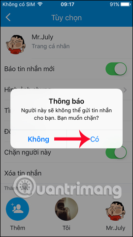 Instructions to cancel your friend Zalo on your phone, computer Picture 9