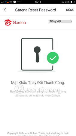 Instructions to change Garena password on the phone Picture 8