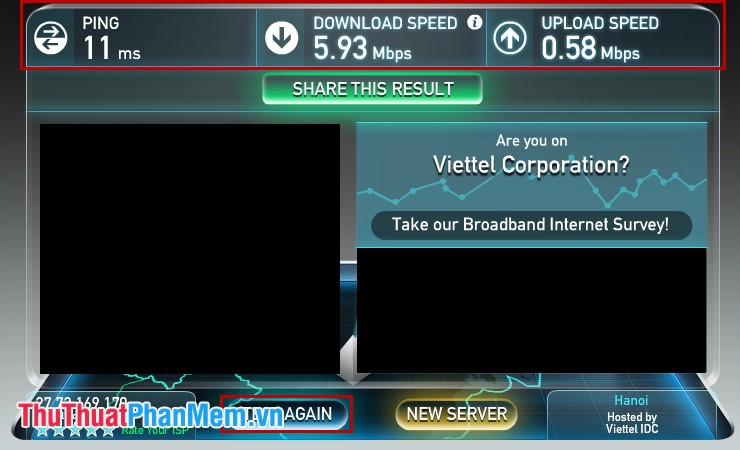 Instructions to check the Internet speed Picture 4