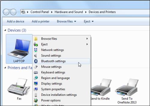 Instructions to connect the computer to other devices via bluetooth Picture 4