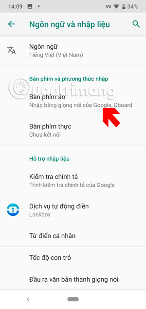Instructions to convert Vietnamese, English Gboard keyboard Picture 3