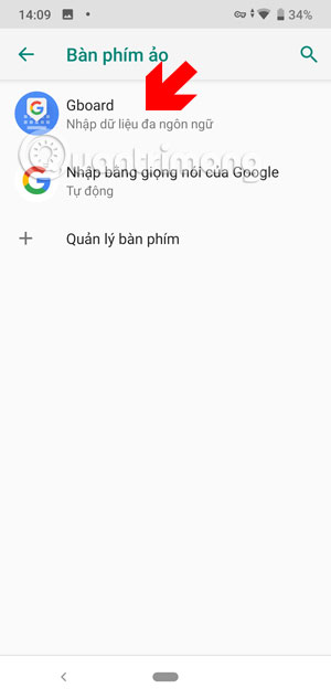Instructions to convert Vietnamese, English Gboard keyboard Picture 4