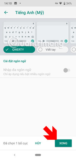 Instructions to convert Vietnamese, English Gboard keyboard Picture 9