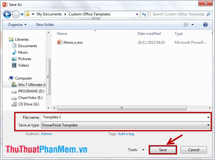 Instructions to create a Template for PowerPoint Picture 10