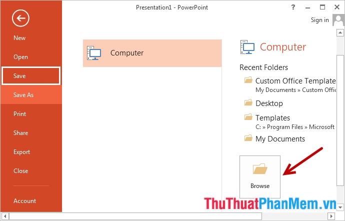 Instructions to create a Template for PowerPoint Picture 9