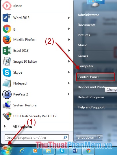 Instructions to create, change, delete Windows 7 login password Picture 1
