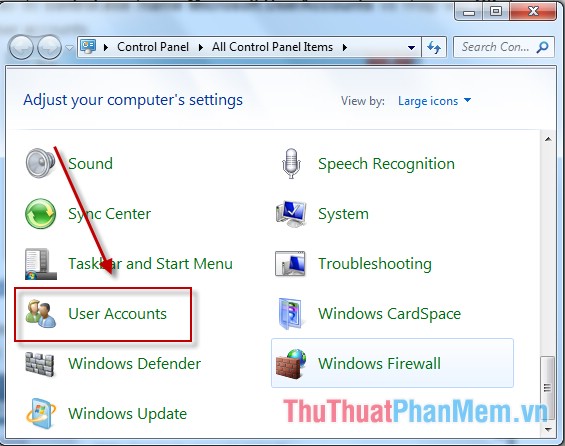 Picture 6 of Instructions to create, change, delete Windows 7 login password