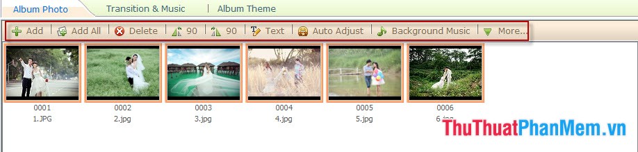 Instructions to create Wedding Video Album Album with Wedding Album Maker Gold Picture 3