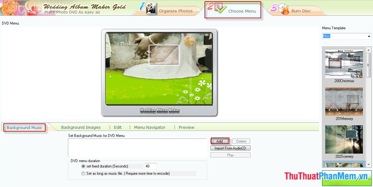 Instructions to create Wedding Video Album Album with Wedding Album Maker Gold Picture 8