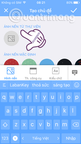 Instructions to customize Laban Key in a personal style Picture 3