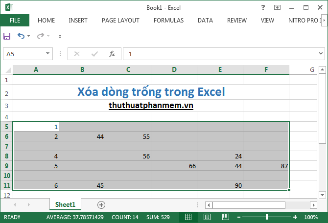 Instructions to delete blank lines (blank lines) in Excel Picture 8