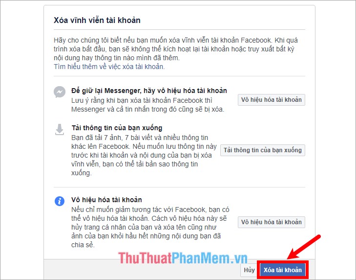 Instructions to delete Facebook account temporarily or permanently Picture 19