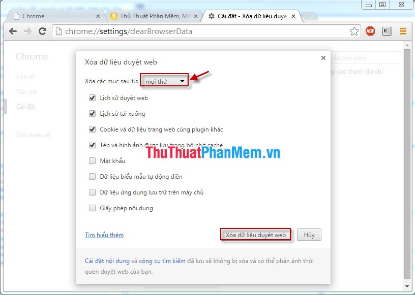 Instructions to delete Web search history on Chrome, Firefox Picture 6