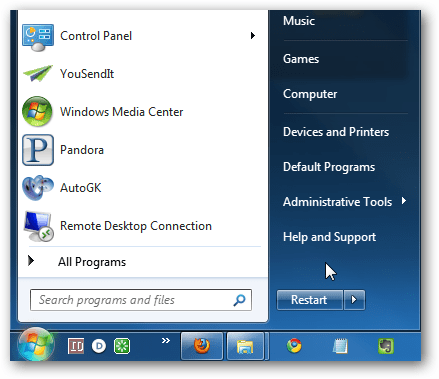 Instructions to disable Control Panel on Windows 7