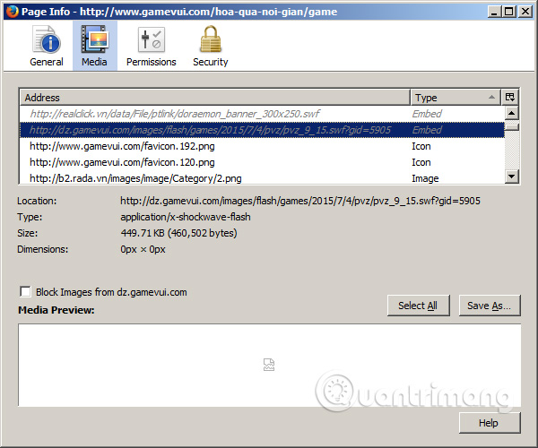 Instructions to download Flash games to your computer Picture 3