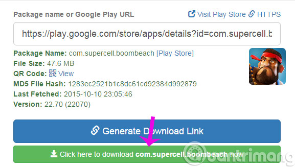 Instructions to download the APK file to your computer Picture 3