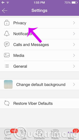Instructions to hide online status on Viber Picture 3