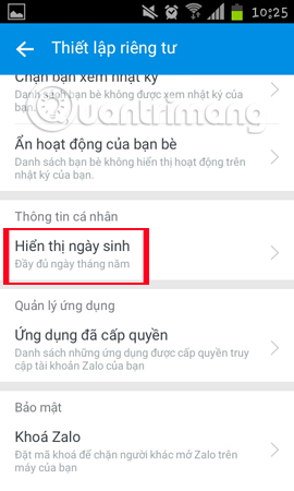 Instructions to hide phone numbers, hide personal information on Zalo Picture 5