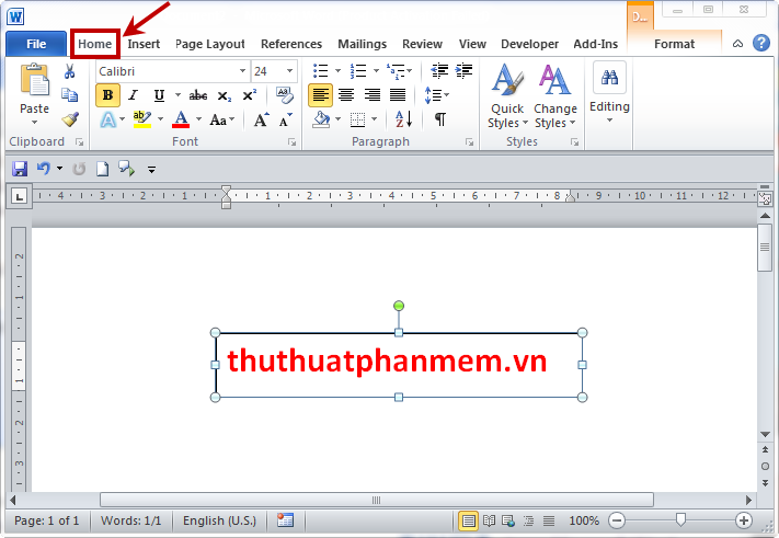 Instructions to insert Texbox in Word Picture 5
