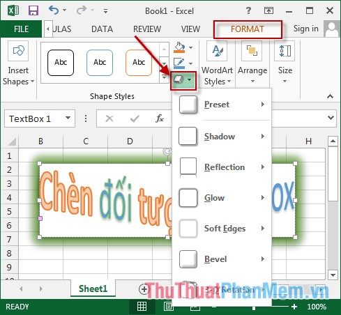 Instructions to insert Textbox in Excel Picture 4