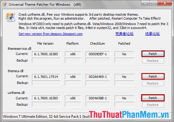 Instructions to install the theme for Windows 7 Picture 4