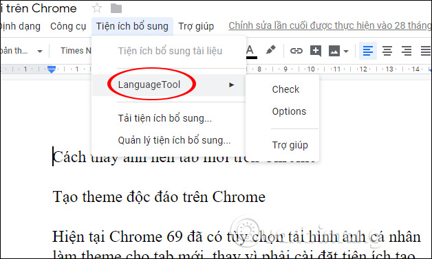 Instructions to install the utility on Google Docs Picture 8