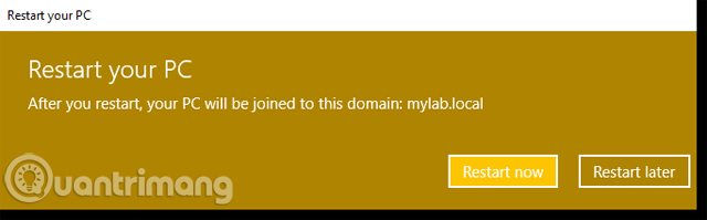 Instructions to join the domain on Windows 10 Picture 6