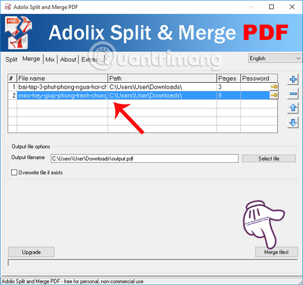 Instructions to merge multiple PDF files into one PDF file Picture 5