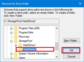 Instructions to mount the hard drive into a folder on Windows 10 Picture 11