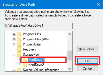 Instructions to mount the hard drive into a folder on Windows 10 Picture 5