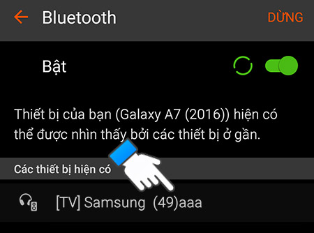 Instructions to play music from phone to Samsung Smart TV by bluetooth Picture 6