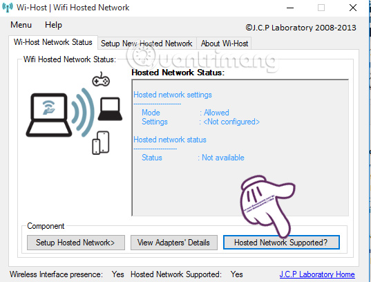 Instructions to play WiFi by Laptop with Wi-Host software Picture 3